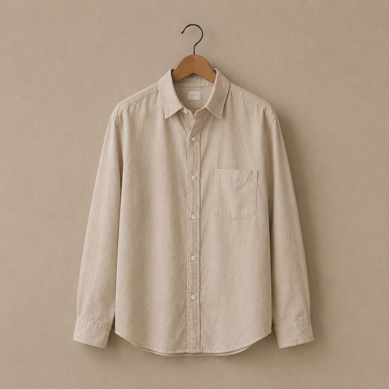 Beige Minimal Shirt