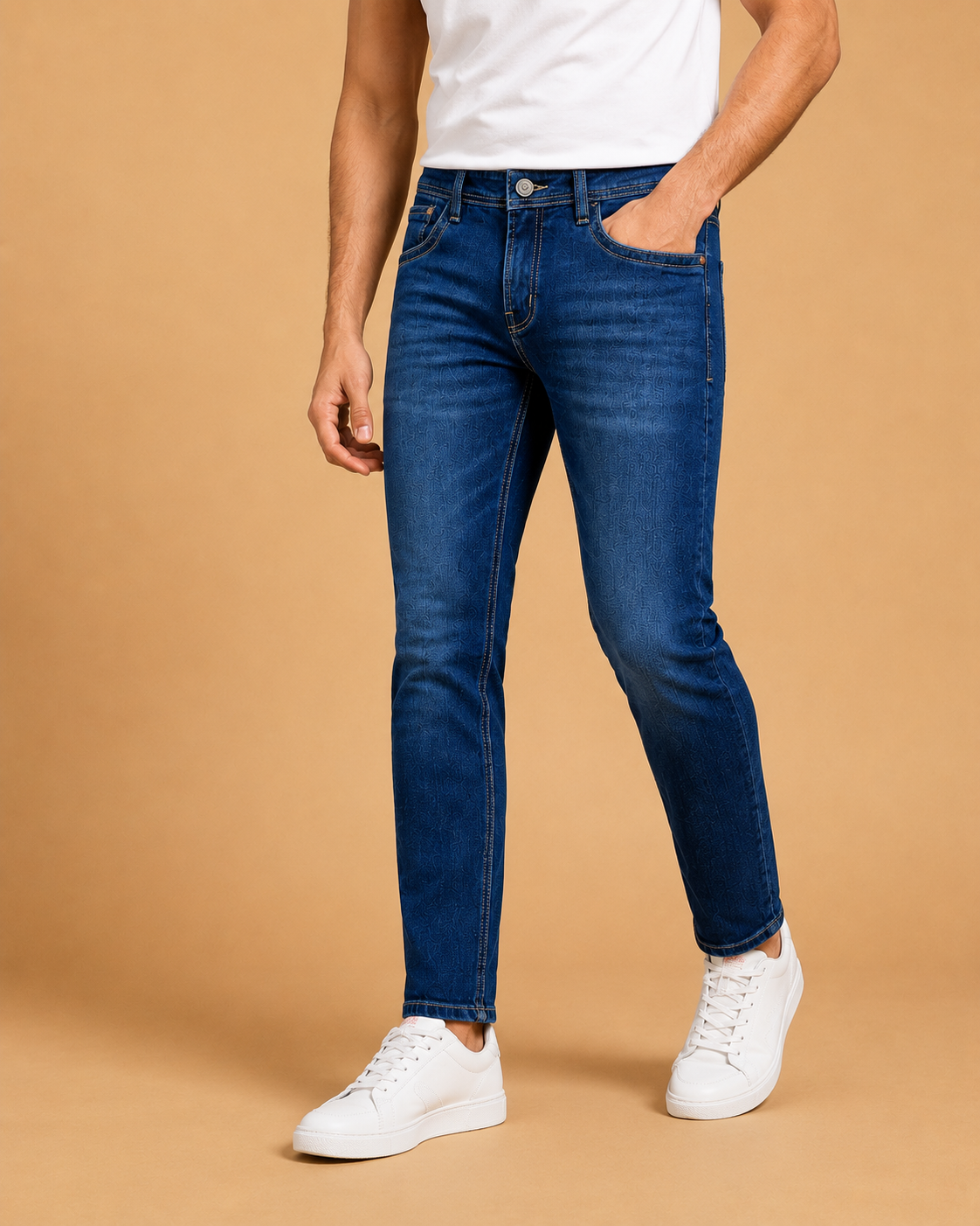 Men’s Dark Blue Slim Fit Denim Jeans