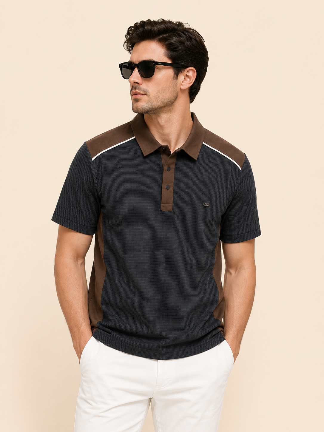 mens-premium-textured-polo-t-shirt-charcoal-black-coffee-brown