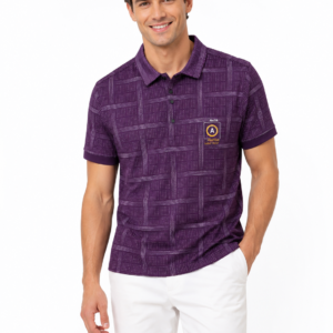 mens-purple-geometric-print-polo-t-shirt