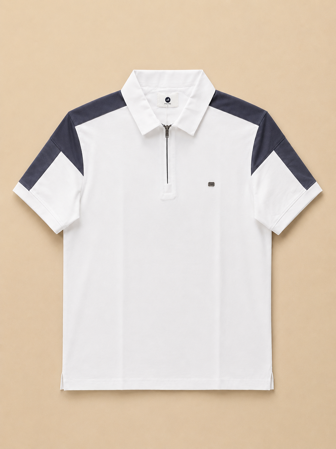 Men’s Premium Contrast Zip Polo T-Shirt