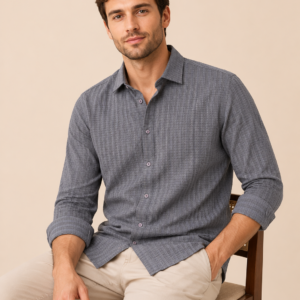 mens-grey-textured-casual-shirt