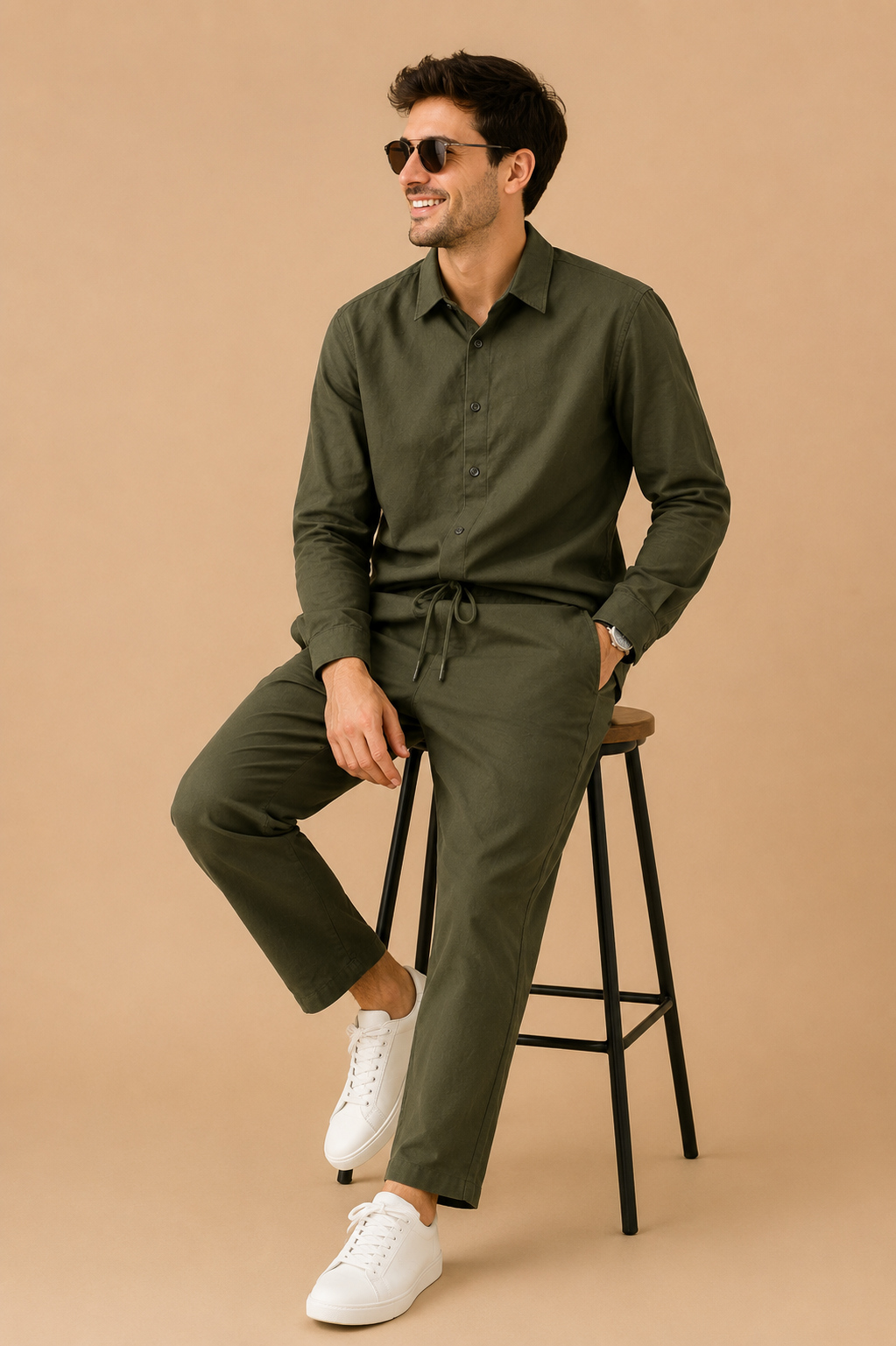 Olive Green Premium Cord Set