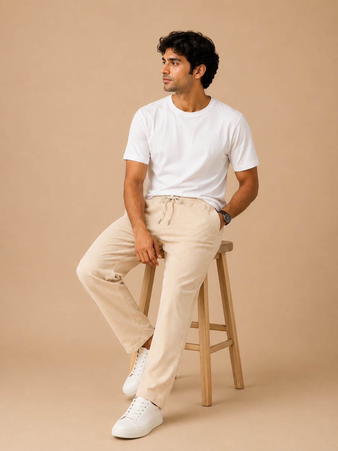 mens-beige-corduroy-jogger-pant