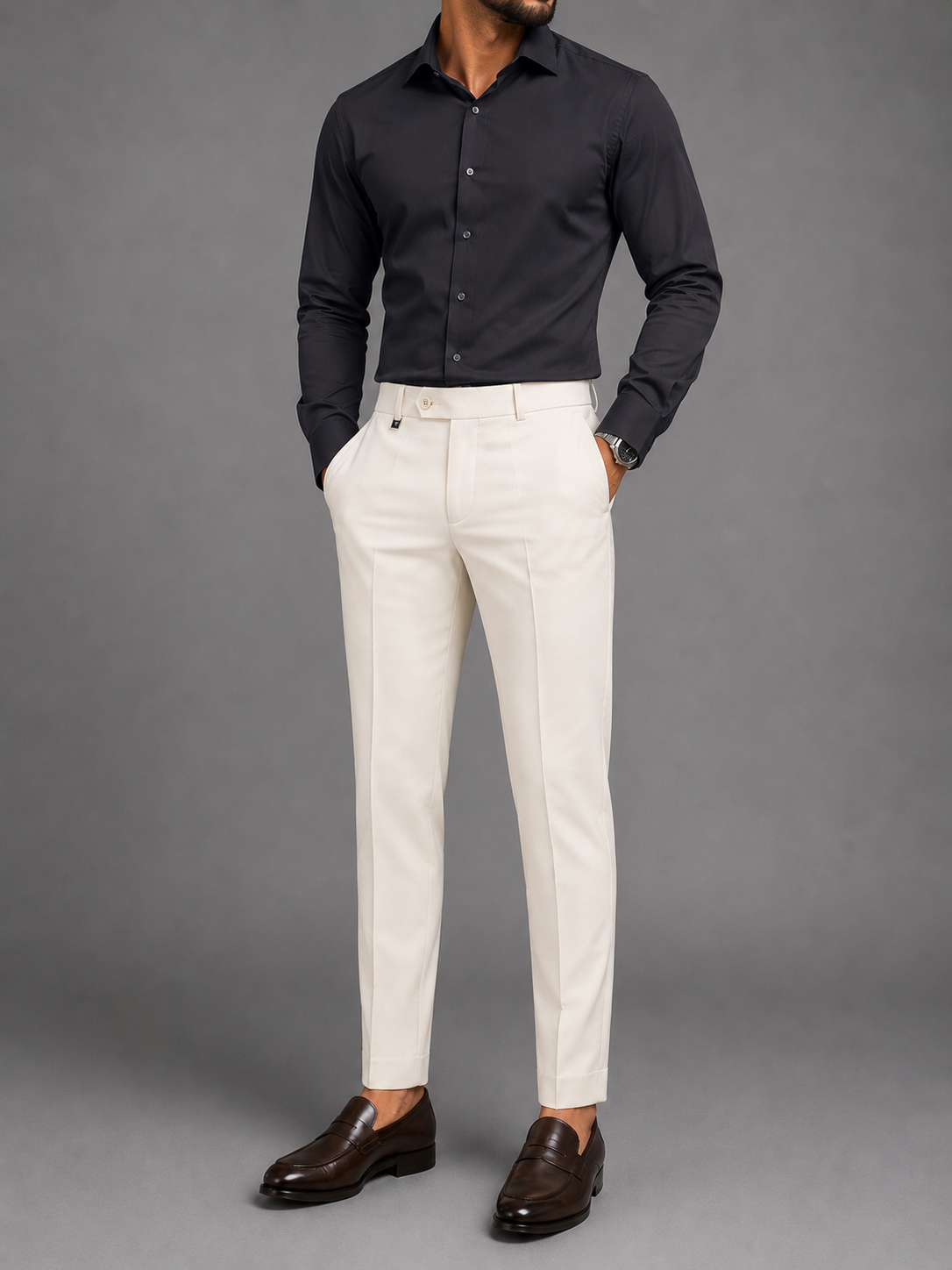 Men’s Premium Off-White Formal Pant