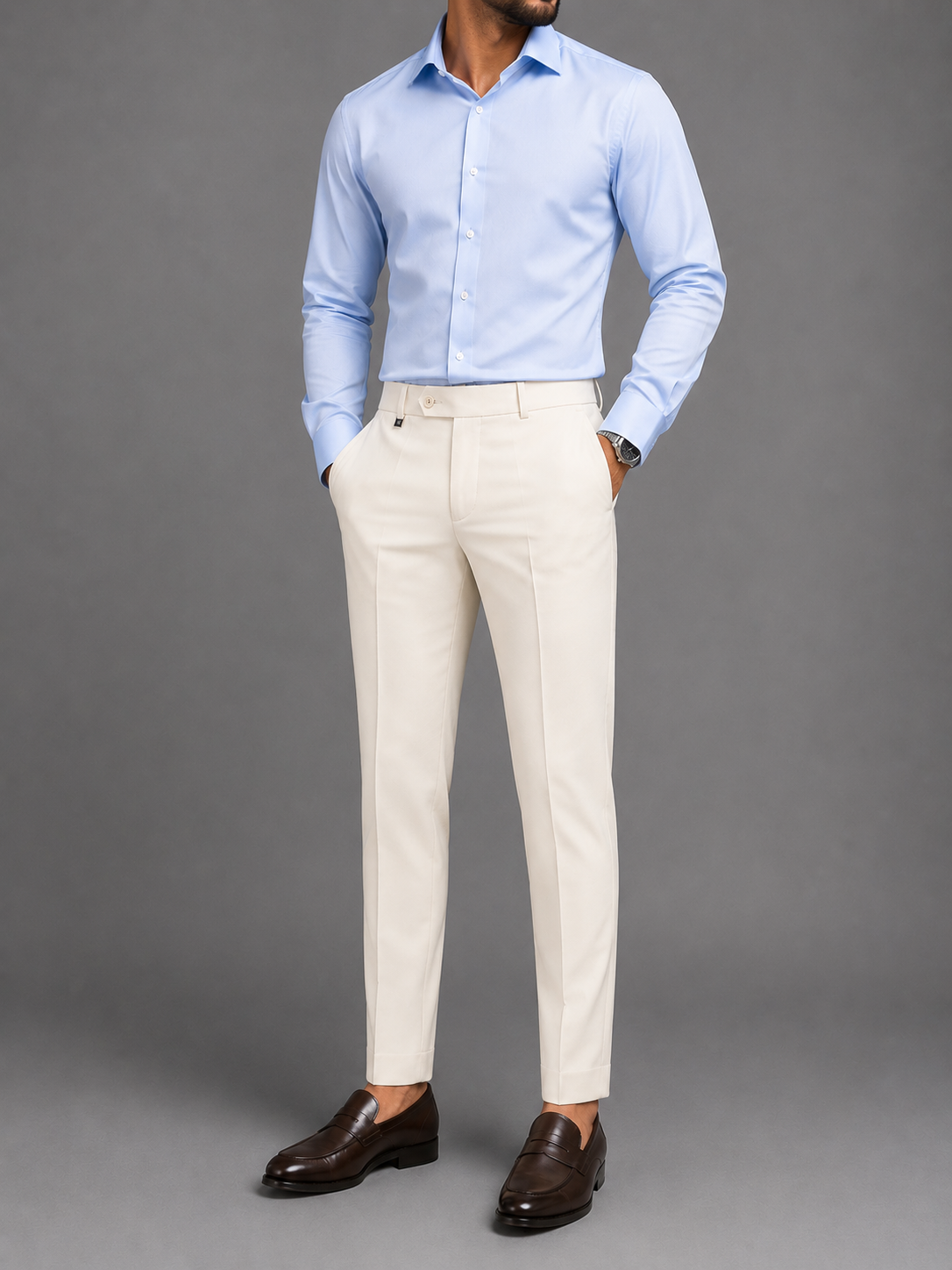 Men’s Premium Off-White Formal Pant