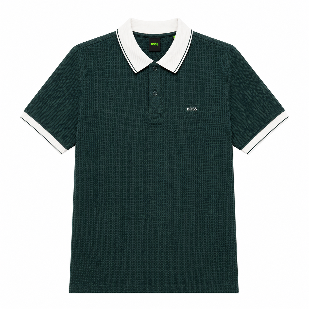 Men’s Premium Textured Polo T-Shirt – Dark Green
