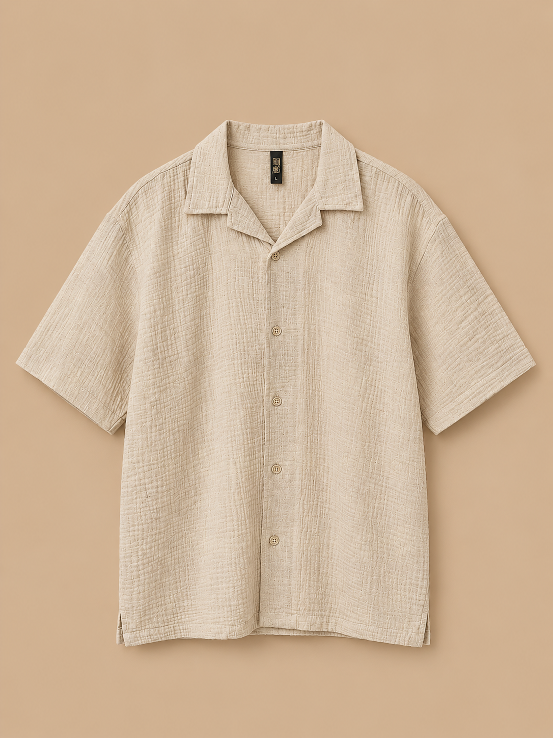 Cream DropShoulder half Shirt