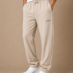 mens-beige-waffle-knit-lounge-track-pant