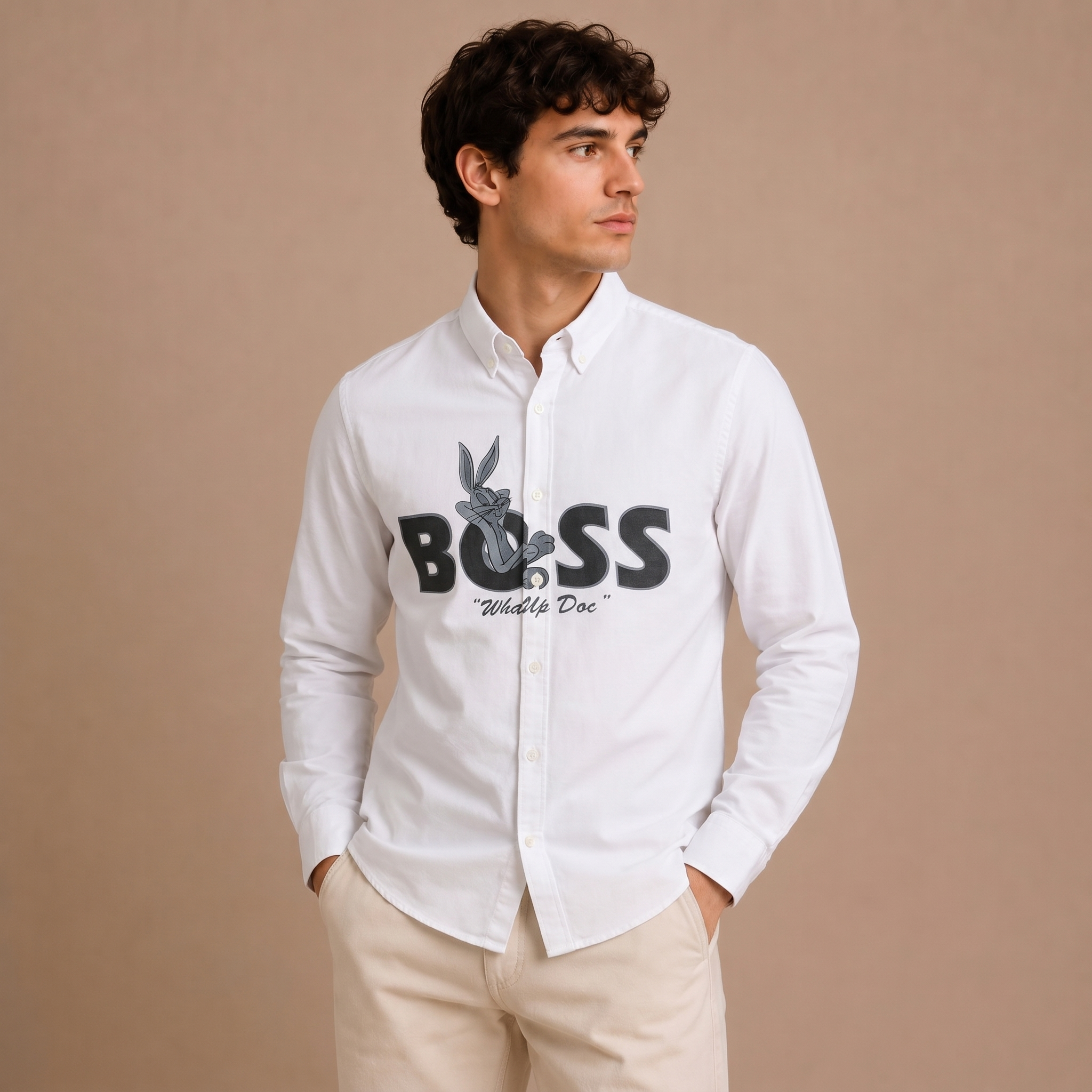 boss-x-bugs-bunny-graphic-oxford-shirt