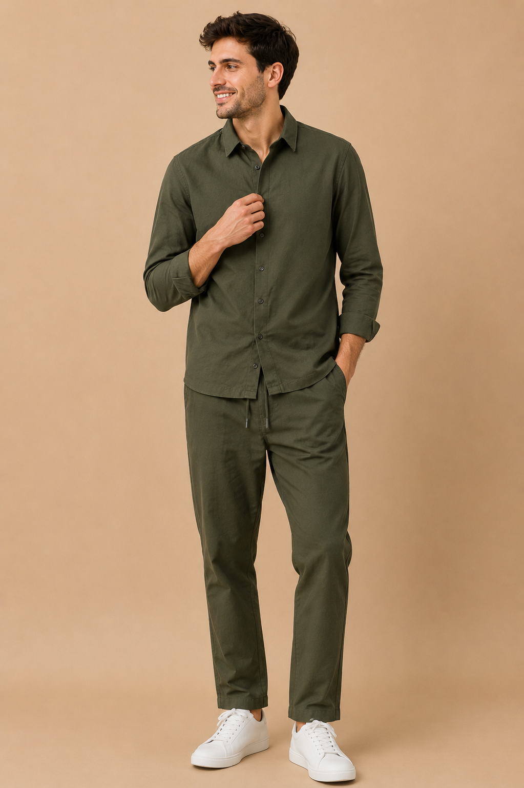 Olive Green Premium Cord Set