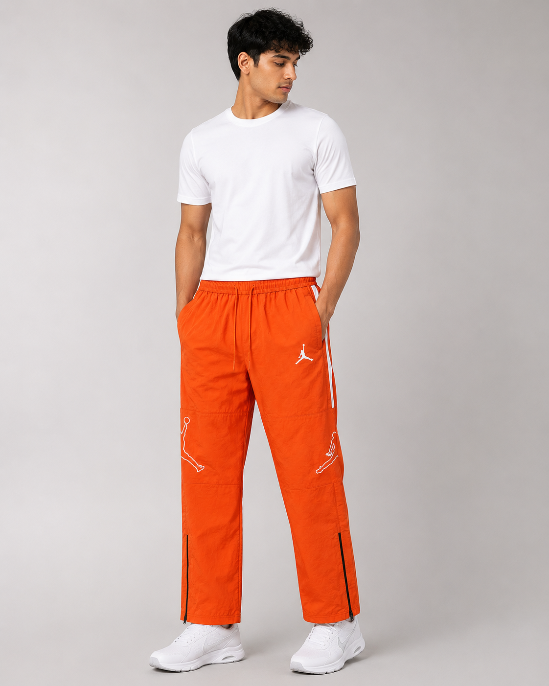 Men’s Orange Parachute Track Pant