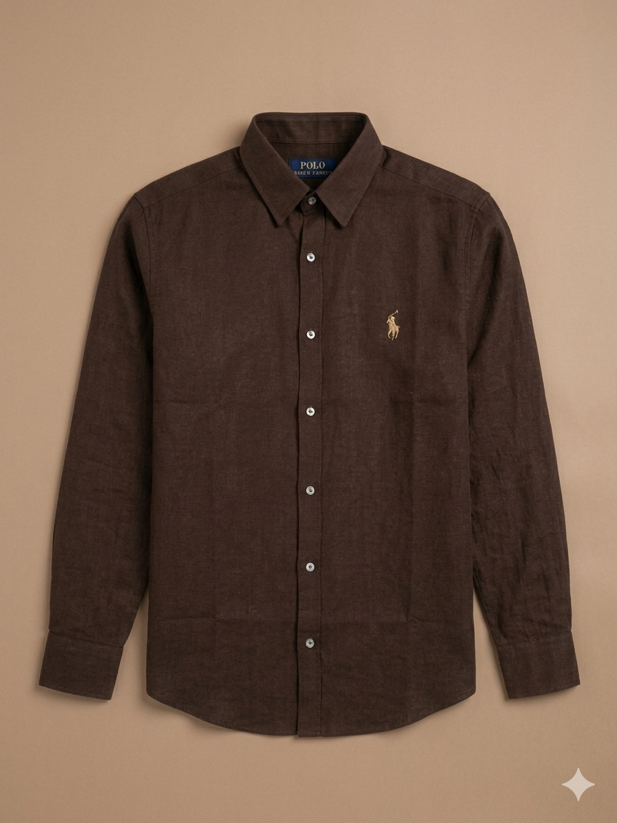 Brow Linen Full Sleeve Shirt | Modern Comfort Meets Classic Style