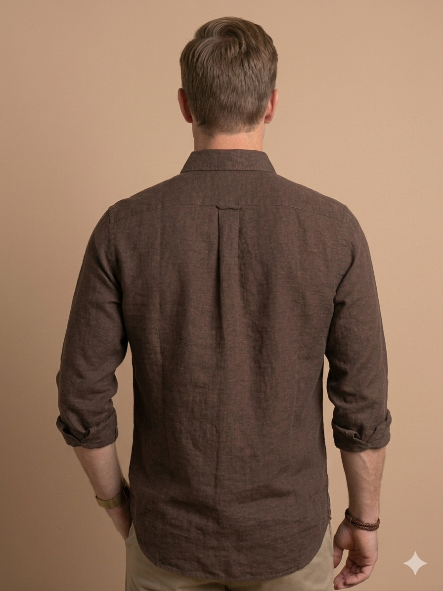 Brow Linen Full Sleeve Shirt | Modern Comfort Meets Classic Style